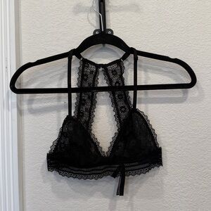Victoria's Secret Black Lace Halter Bralette